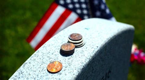 what does placing a coin on a grave mean